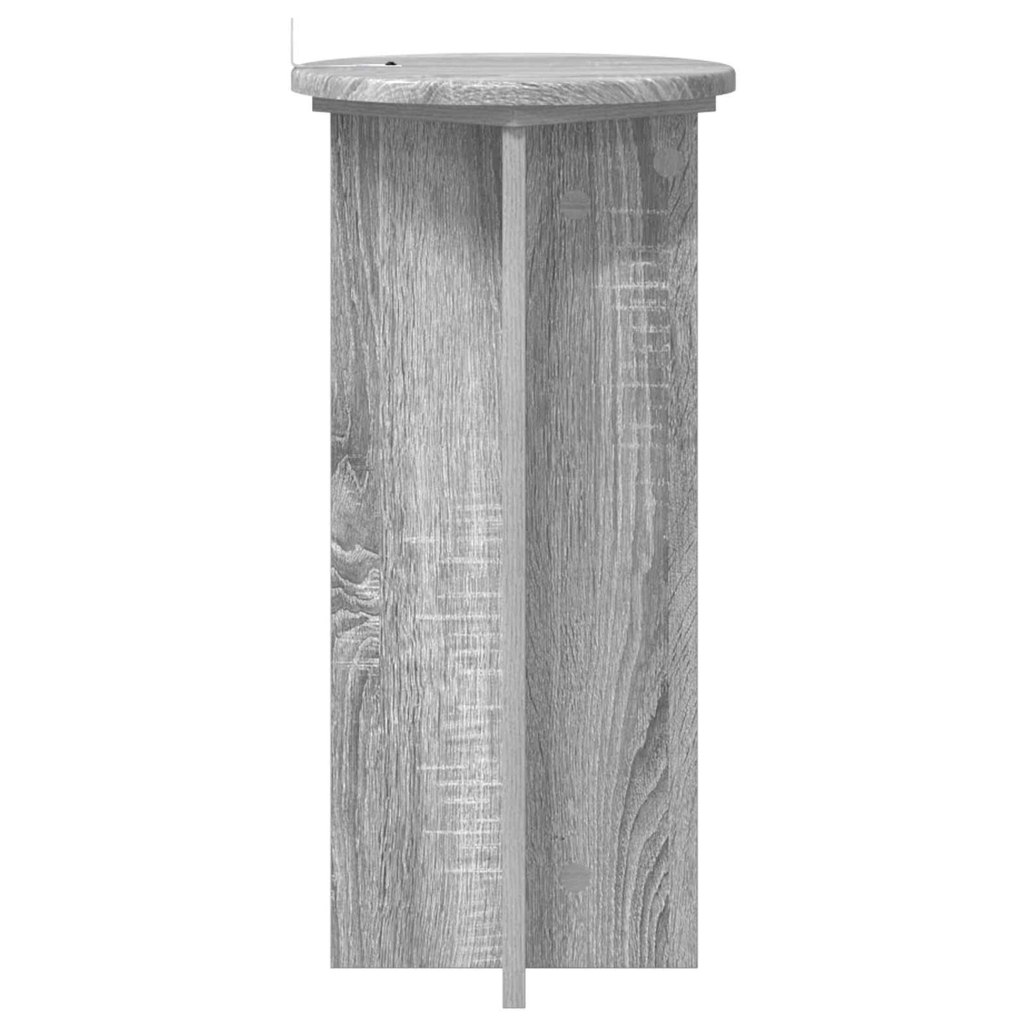 vidaXL Βάση φυτών 2 τμχ. Γκρι Sonoma 29,5 x 29,5 x 60 εκ.