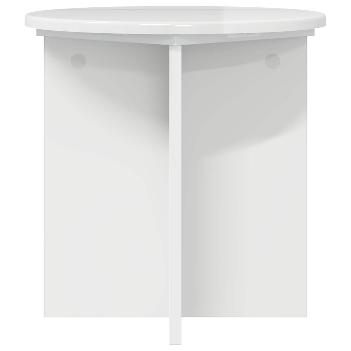 vidaXL Βάση φυτών 2 pcs Γυαλιστερό Λευκό 40 x 40 x 40 cm
