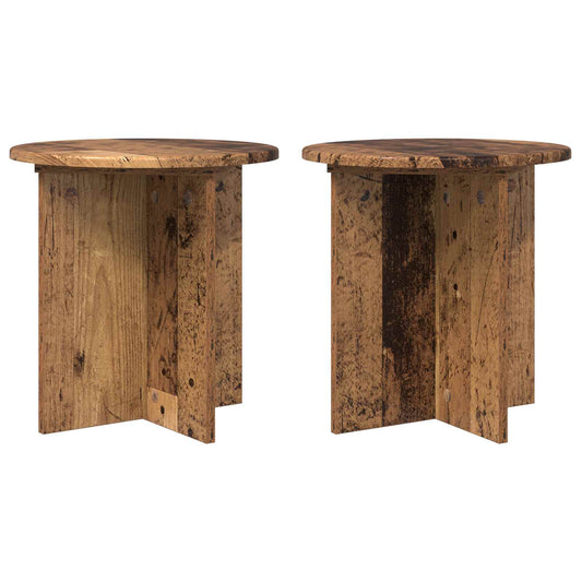 vidaXL Βάση φυτών 2 pcs Παλαιωμένο ξύλο 40 x 40 x 40 cm