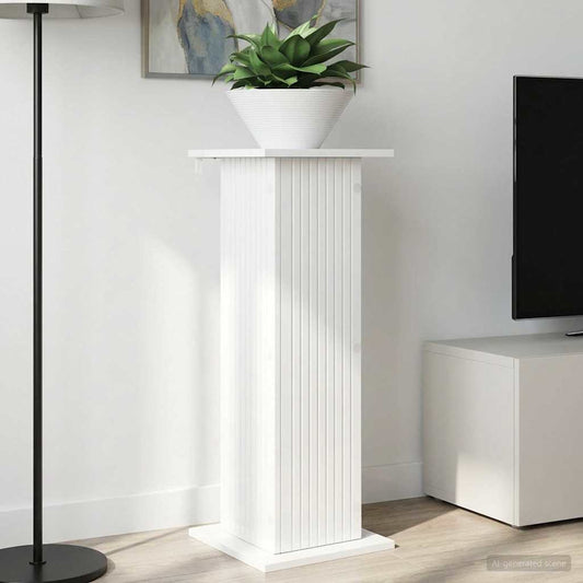 vidaXL Βάση φυτών 2 pcs Γυαλιστερό Λευκό 30,5 x 30 x 80,5 εκ