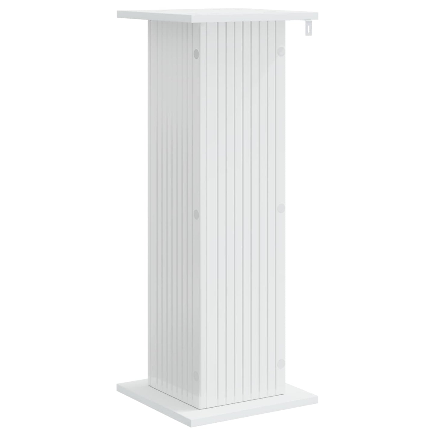 vidaXL Βάση φυτών 2 pcs Γυαλιστερό Λευκό 30,5 x 30 x 80,5 εκ