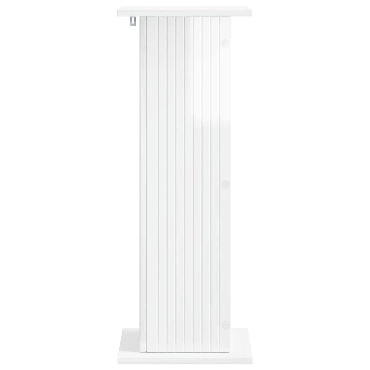 vidaXL Βάση φυτών 2 pcs Γυαλιστερό Λευκό 30,5 x 30 x 80,5 εκ