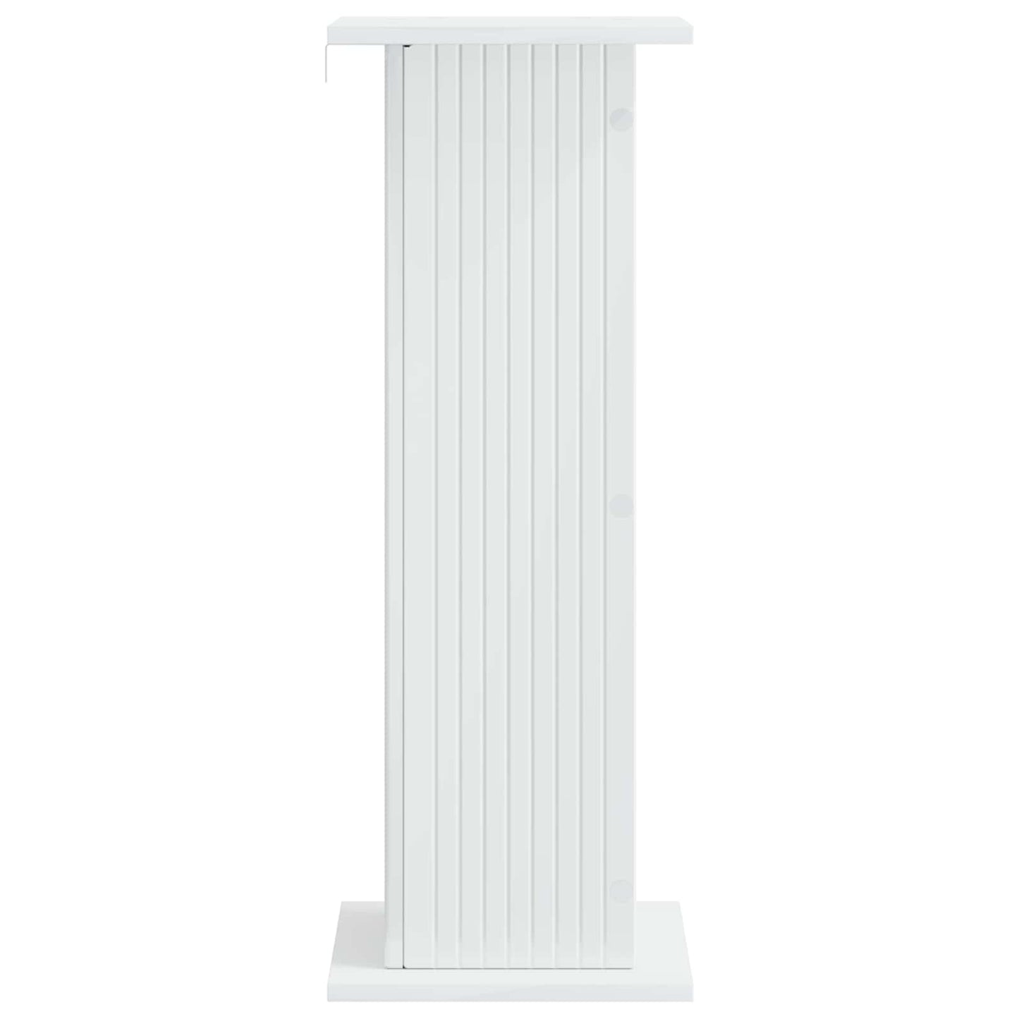 vidaXL Βάση φυτών 2 pcs Γυαλιστερό Λευκό 30,5 x 30 x 80,5 εκ