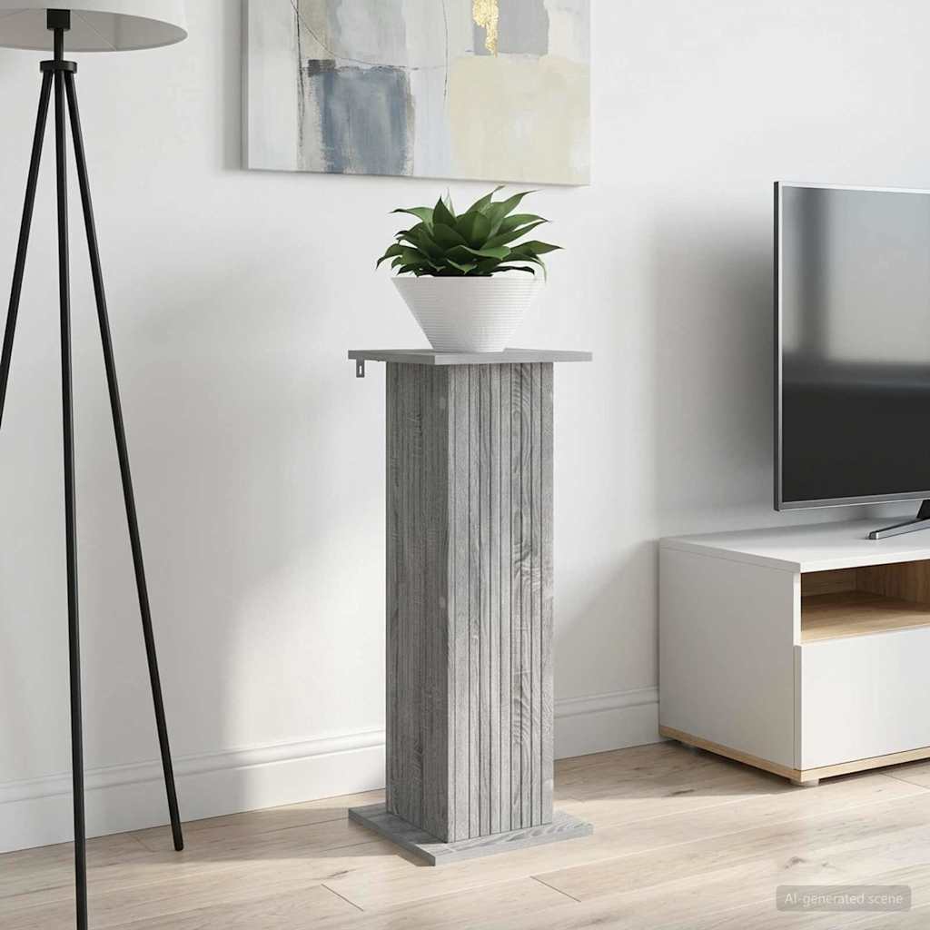 vidaXL Βάση φυτών 2 τμχ. Γκρι Sonoma 30,5 x 30 x 80,5 εκ