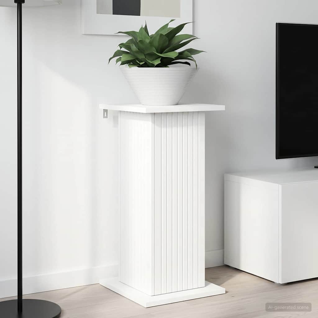 vidaXL Βάση φυτών Λευκό 30,5 x 30 x 60,5 εκ Επεξεργασμένο Ξύλο