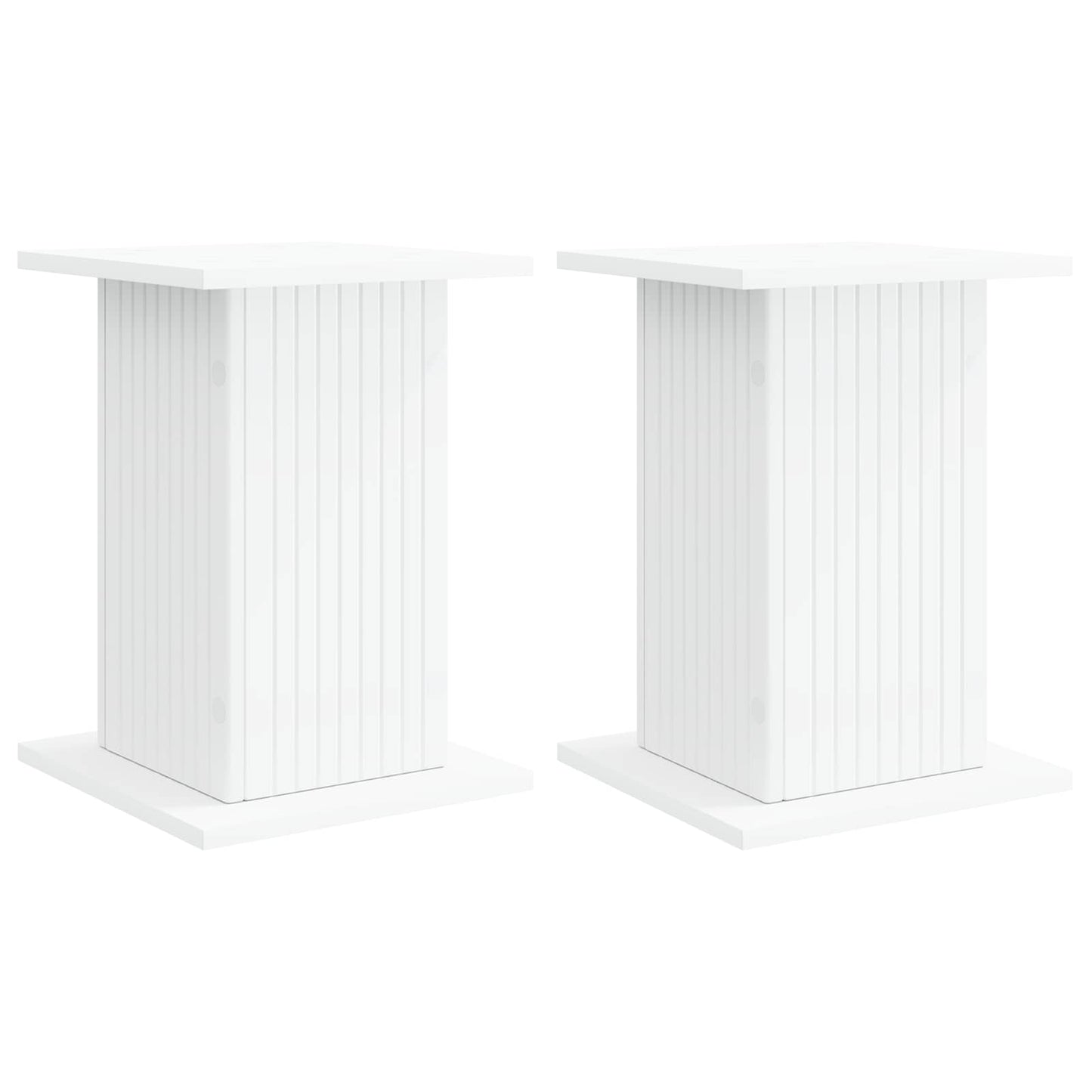 vidaXL Βάση φυτών 2 pcs Λευκό 30,5 x 30 x 43 εκ Επεξεργασμένο Ξύλο