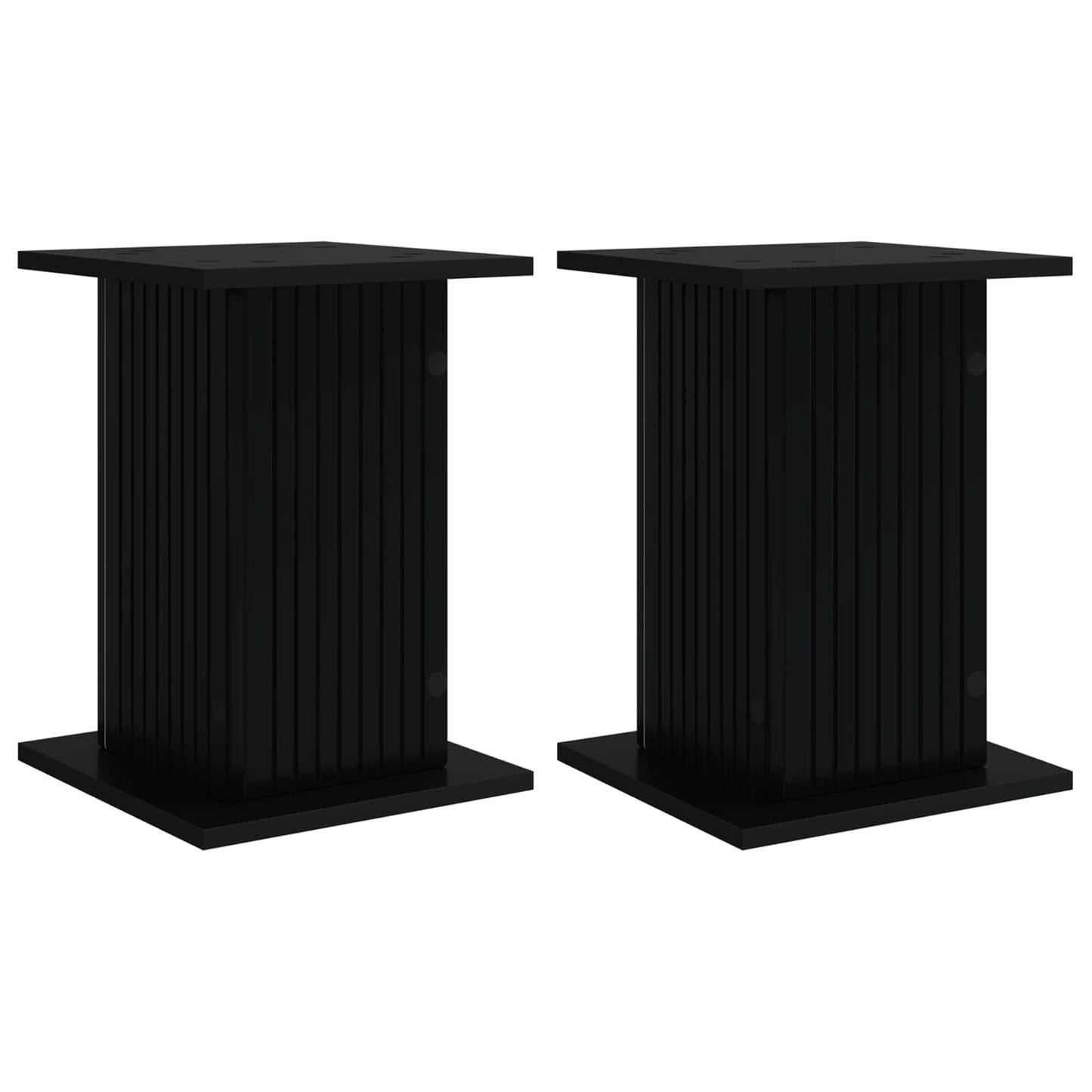 vidaXL Βάση φυτών 2 pcs Μαύρο 30,5 x 30 x 43 εκ Επεξεργασμένο Ξύλο