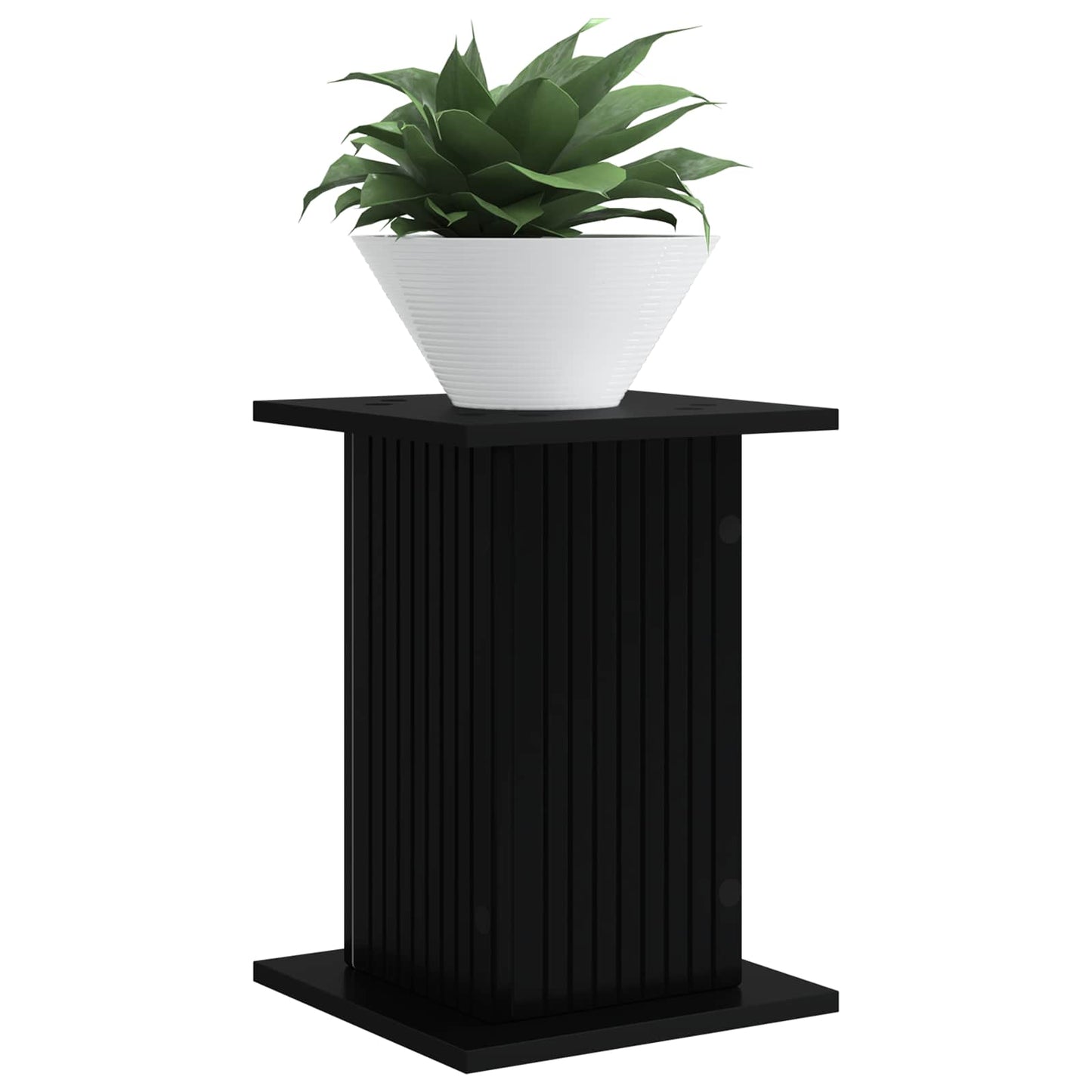vidaXL Βάση φυτών 2 pcs Μαύρο 30,5 x 30 x 43 εκ Επεξεργασμένο Ξύλο