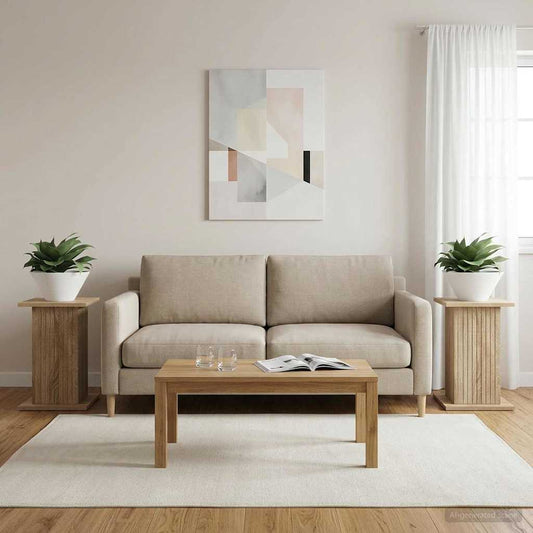 vidaXL Βάση φυτών 2 pcs Sonoma Δρυς 30,5 x 30 x 43 εκ