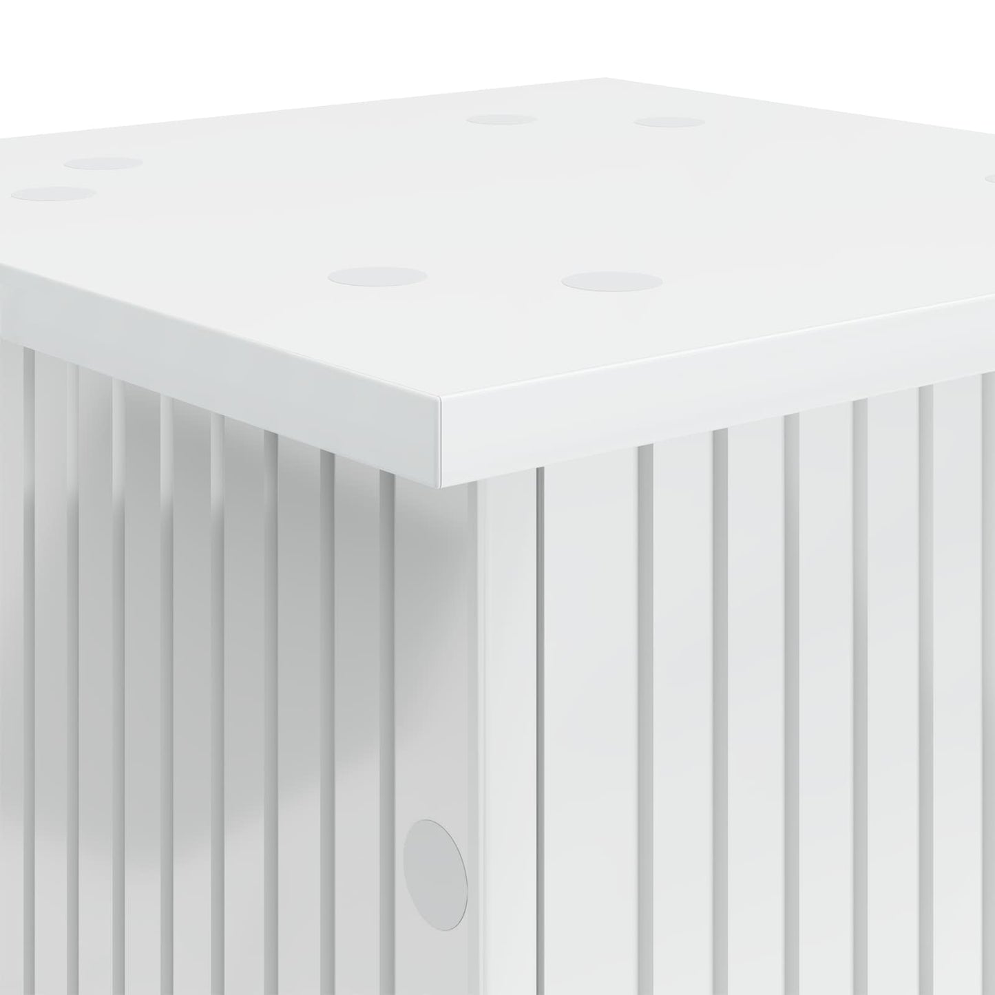 vidaXL Βάση φυτών 2 pcs Γυαλιστερό Λευκό 30,5 x 30 x 43 εκ
