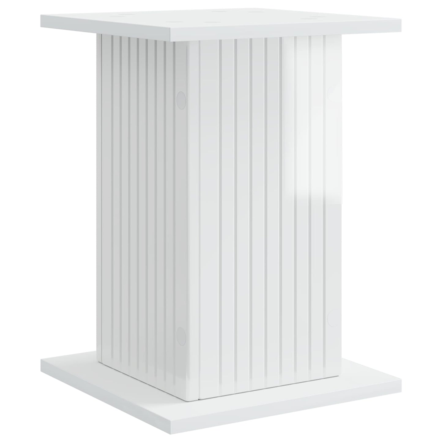vidaXL Βάση φυτών 2 pcs Γυαλιστερό Λευκό 30,5 x 30 x 43 εκ