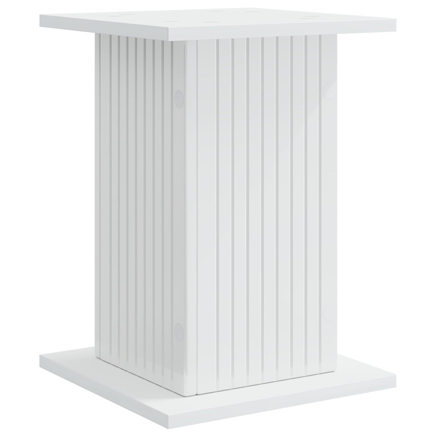 vidaXL Βάση φυτών 2 pcs Γυαλιστερό Λευκό 30,5 x 30 x 43 εκ