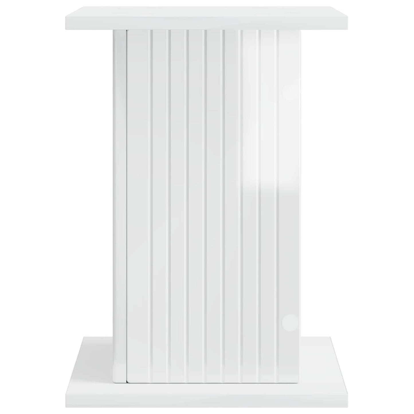 vidaXL Βάση φυτών 2 pcs Γυαλιστερό Λευκό 30,5 x 30 x 43 εκ