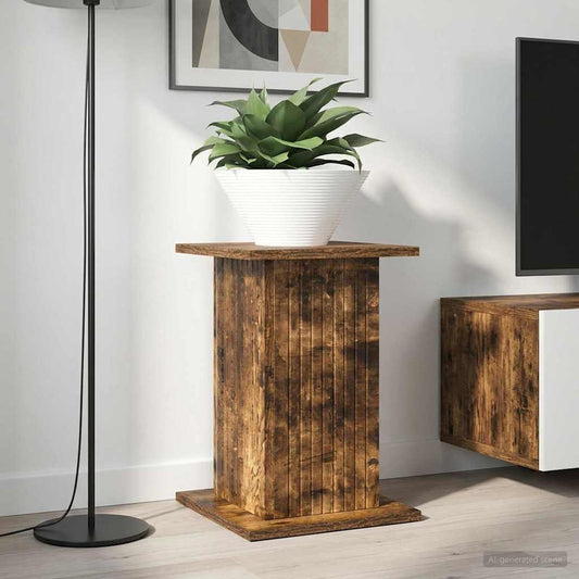 vidaXL Βάση φυτών 2 pcs Καπνισμένο Ξύλο Δρυός 30,5 x 30 x 43 εκ