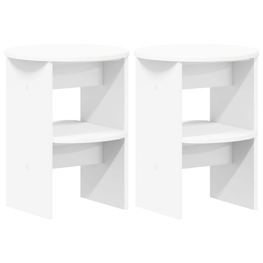 vidaXL Βοηθητικό ντουλάπι 2 pcs Λευκός Ø40 x 50 εκ