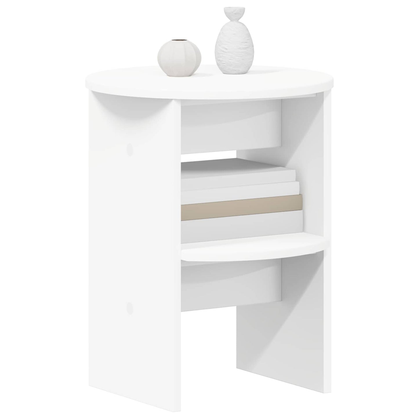 vidaXL Βοηθητικό ντουλάπι 2 pcs Λευκός Ø40 x 50 εκ