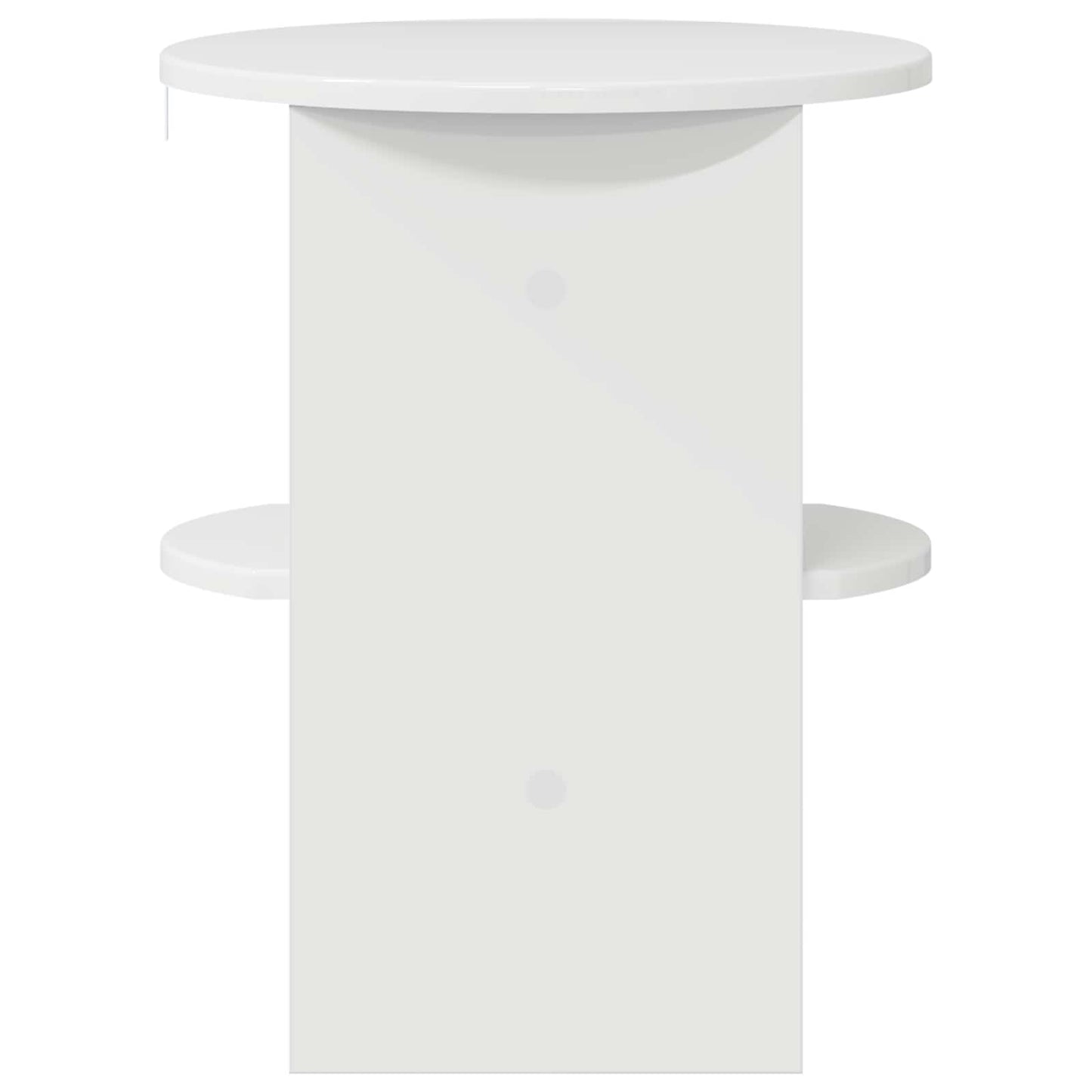 vidaXL Βοηθητικό ντουλάπι 2 pcs Υψηλής Στιλπνότητας Λευκό Ø40 x 50 εκ