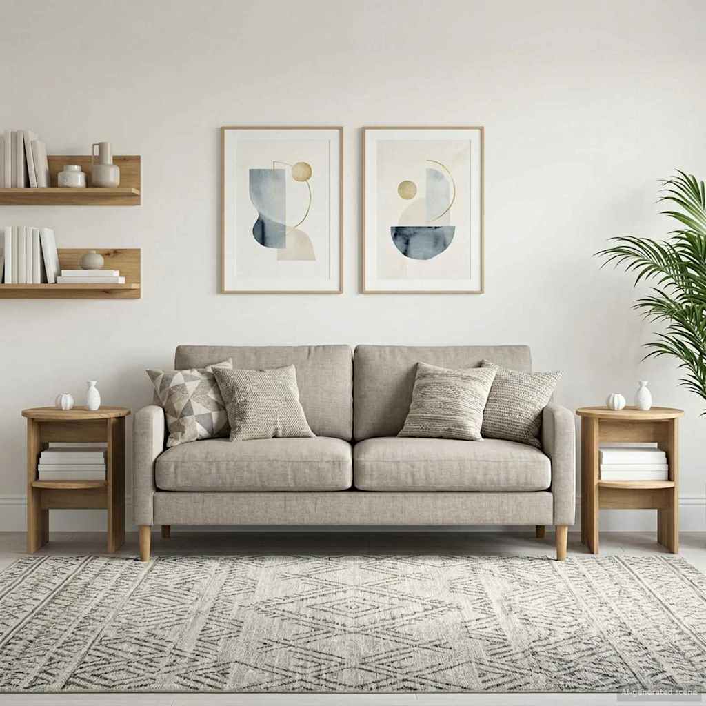 vidaXL Βοηθητικό ντουλάπι 2 pcs Τεχνίτικη Δρυς Ø40 x 50 εκ