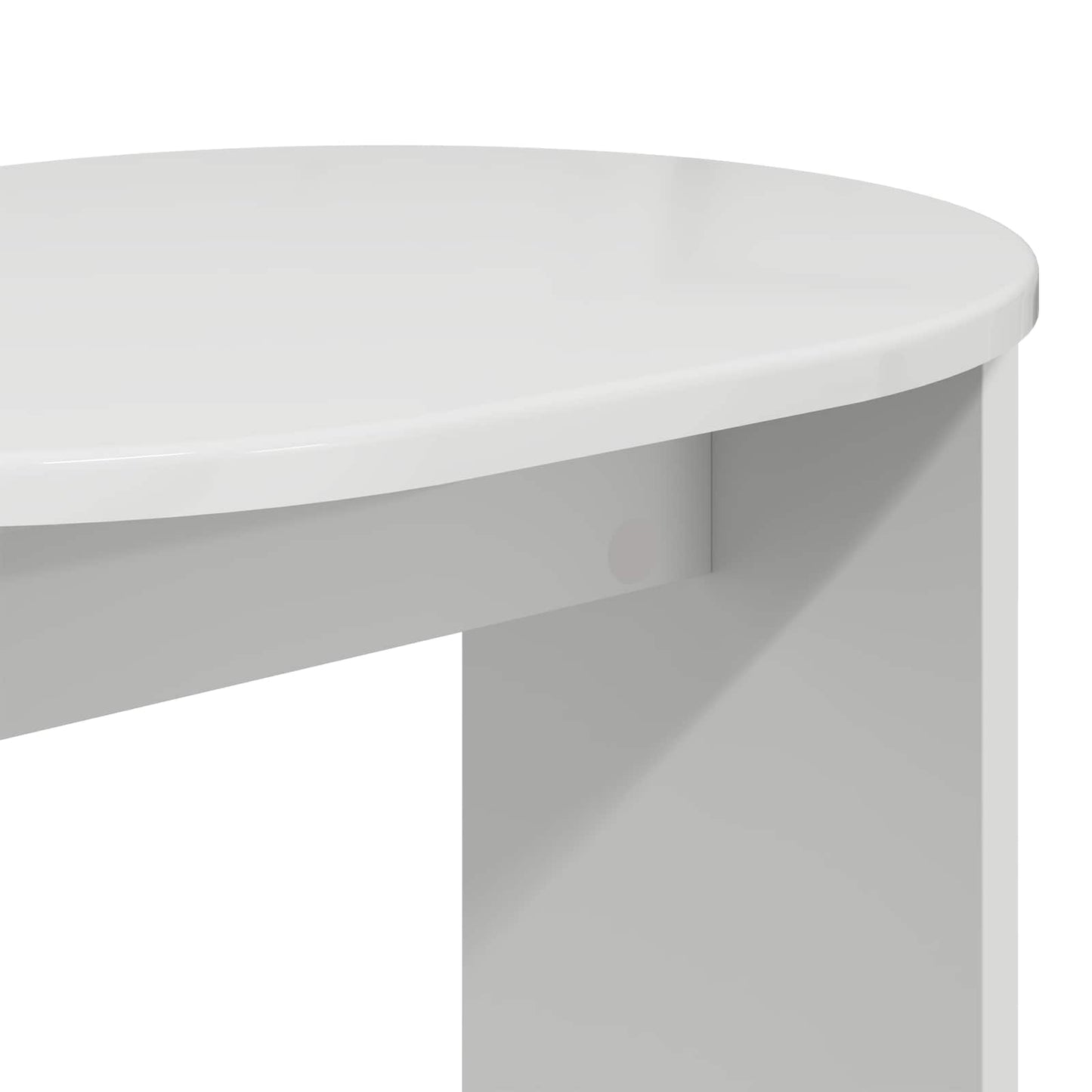 vidaXL Τραπεζάκι Πλευράς Γυαλιστερό Λευκό 50 x 39,5 x 55 εκ