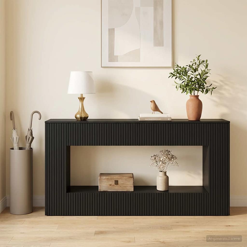 vidaXL Τραπέζι κονσόλας Μαύρο 155 x 29 x 74 εκ.