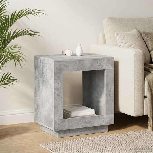 vidaXL Τραπεζάκι Πλευράς Γκρι Σκυροδέματος 60 x 40 x 65 εκ.