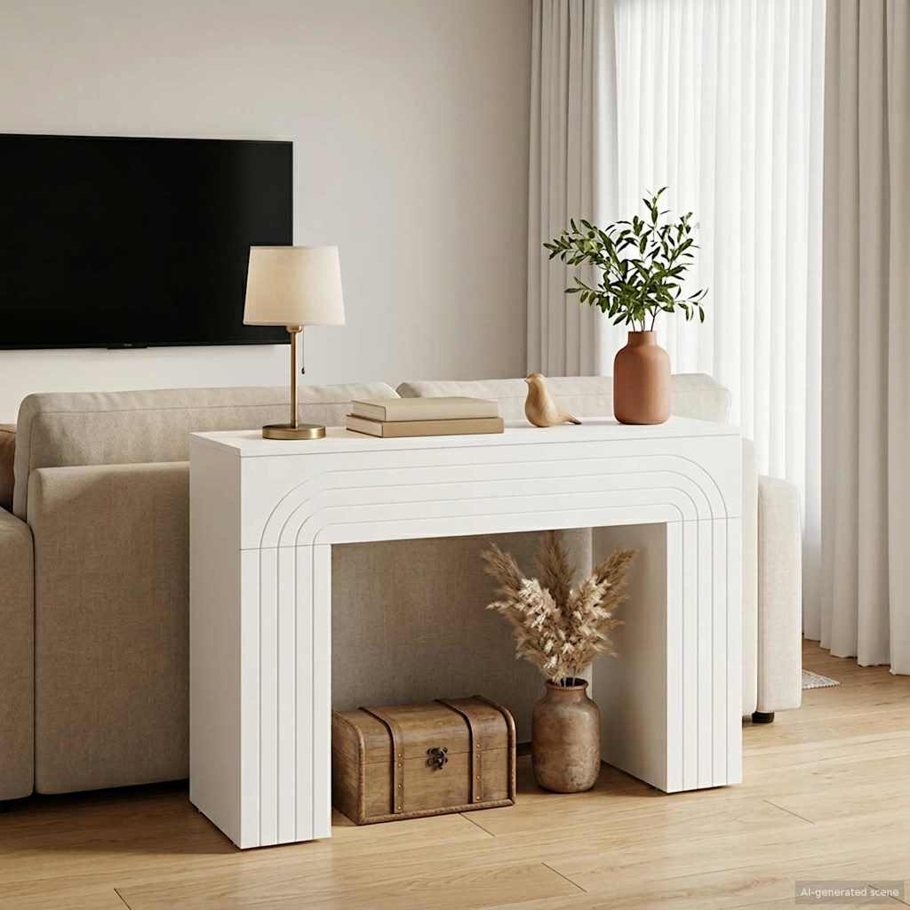 vidaXL Τραπεζάκι σαλονιού Λευκό 102 x 35 x 75 εκ Επεξεργασμένο Ξύλο