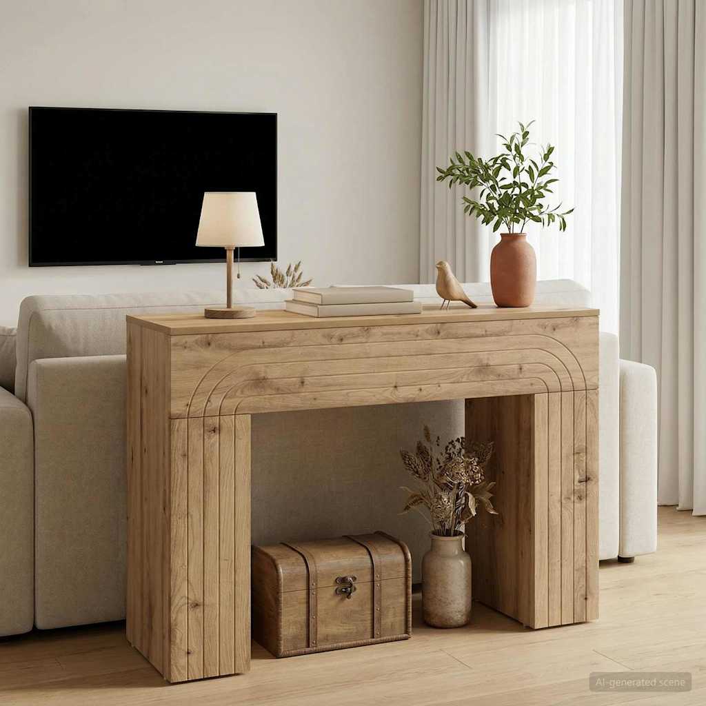 vidaXL Τραπεζάκι σαλονιού Artisan Δρυς 102 x 35 x 75 εκ
