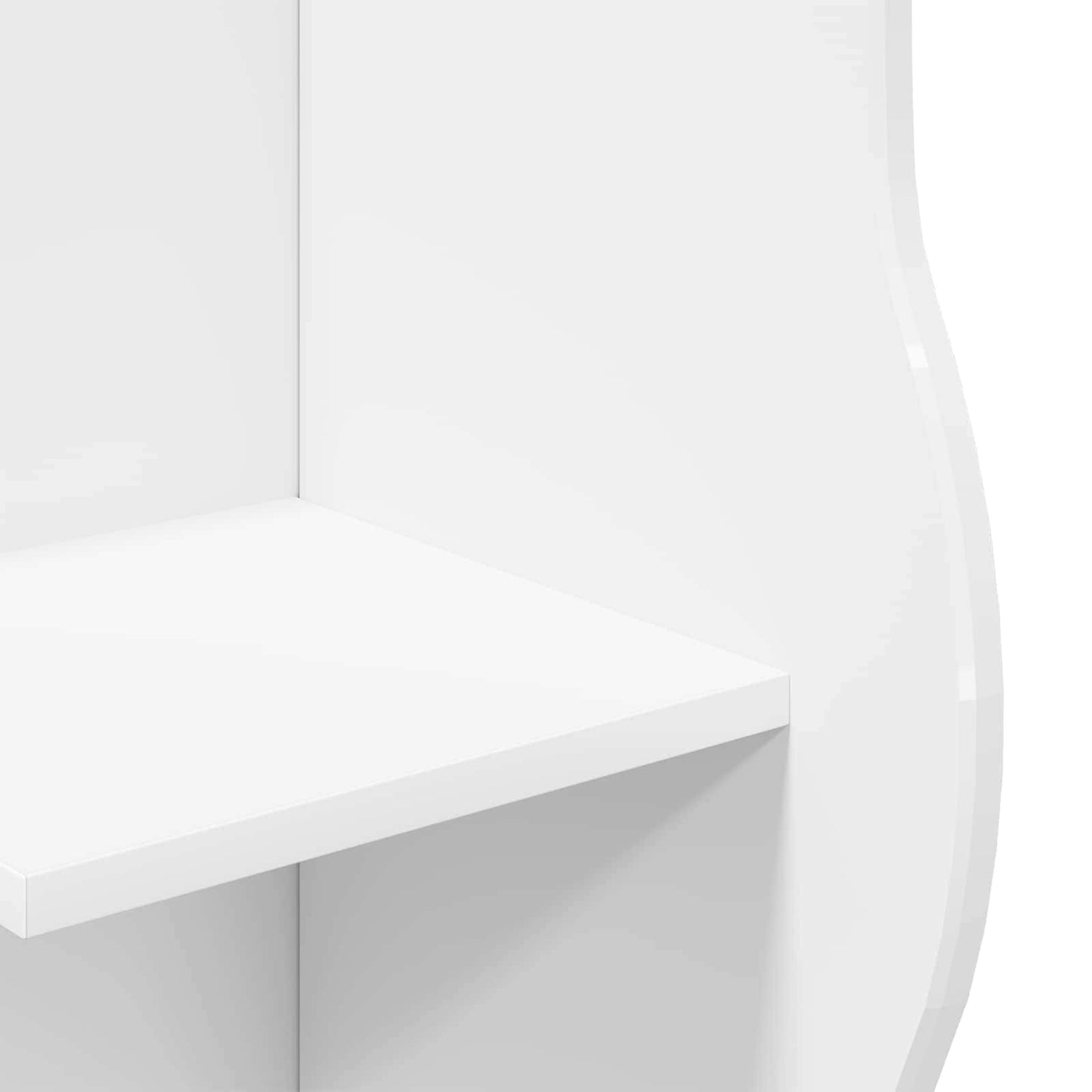 vidaXL Γωνιακό ράφι Λευκό 34 x 33 x 102 εκ Επεξεργασμένο Ξύλο