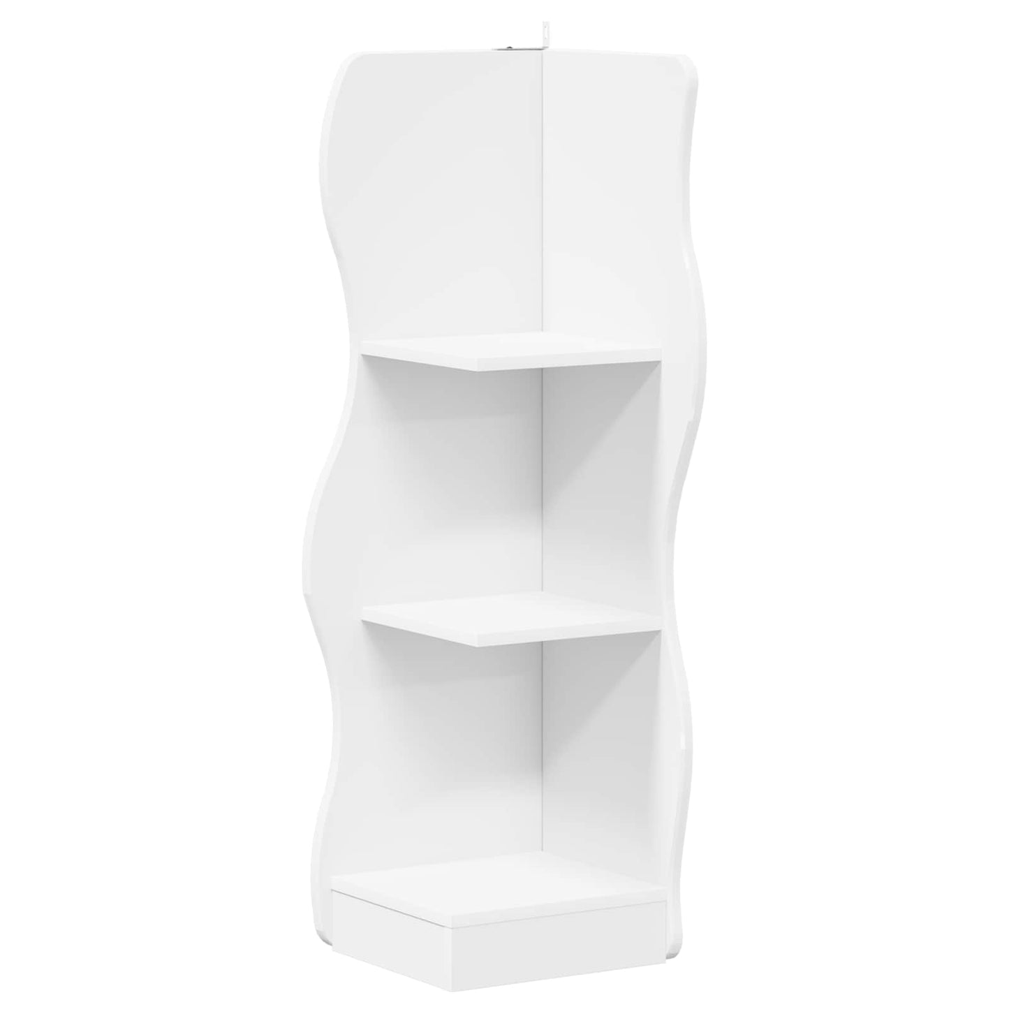 vidaXL Γωνιακό ράφι Λευκό 34 x 33 x 102 εκ Επεξεργασμένο Ξύλο