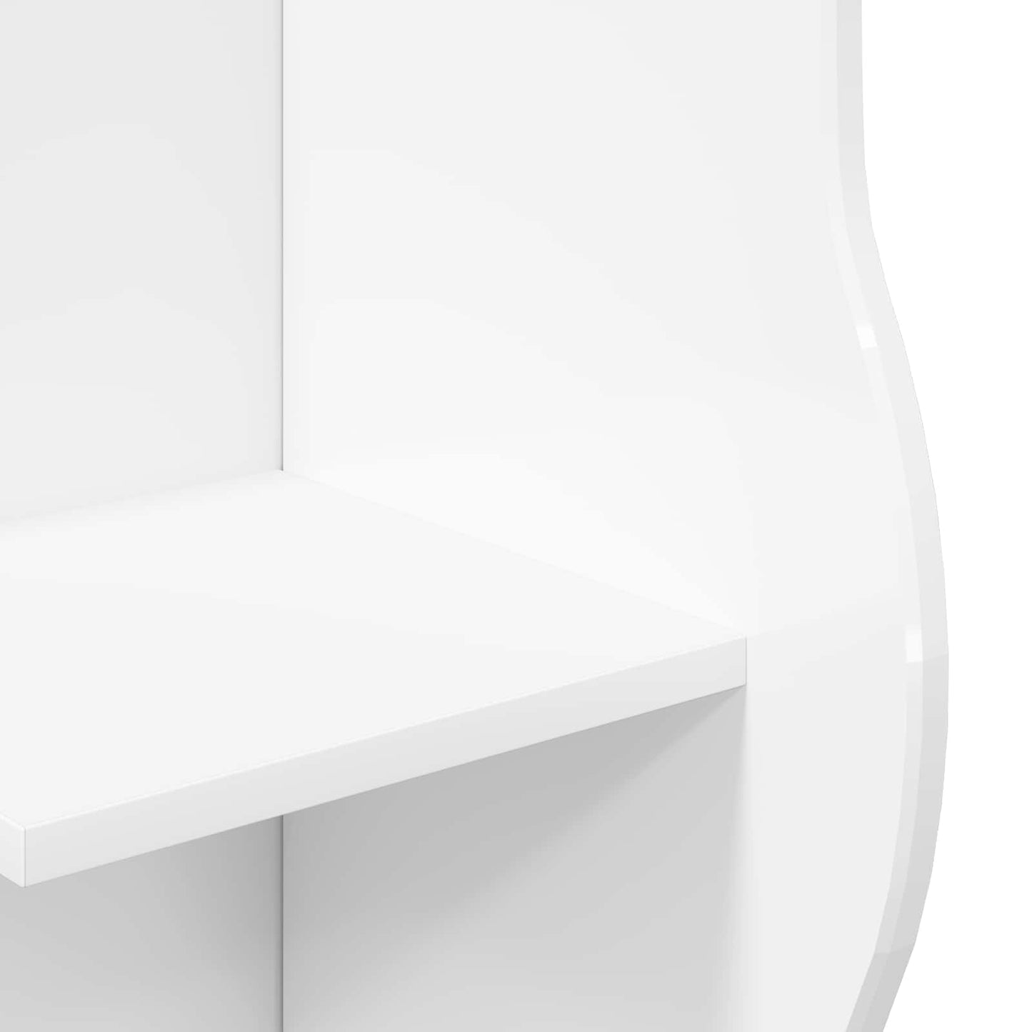 vidaXL Γωνιακό ράφι Γυαλιστερό Λευκό 34 x 33 x 102 εκ