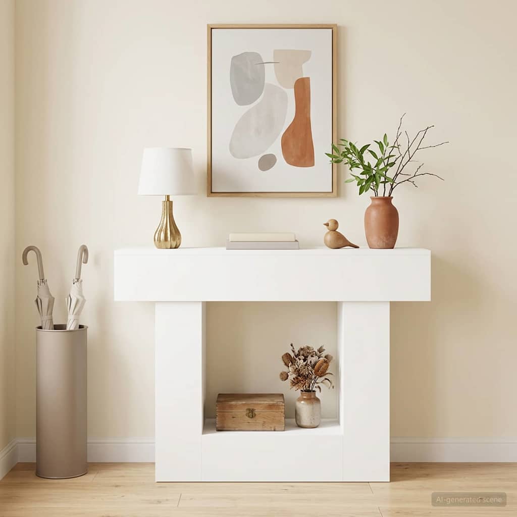 vidaXL Λευκός 101 x 30 x 74 εκ