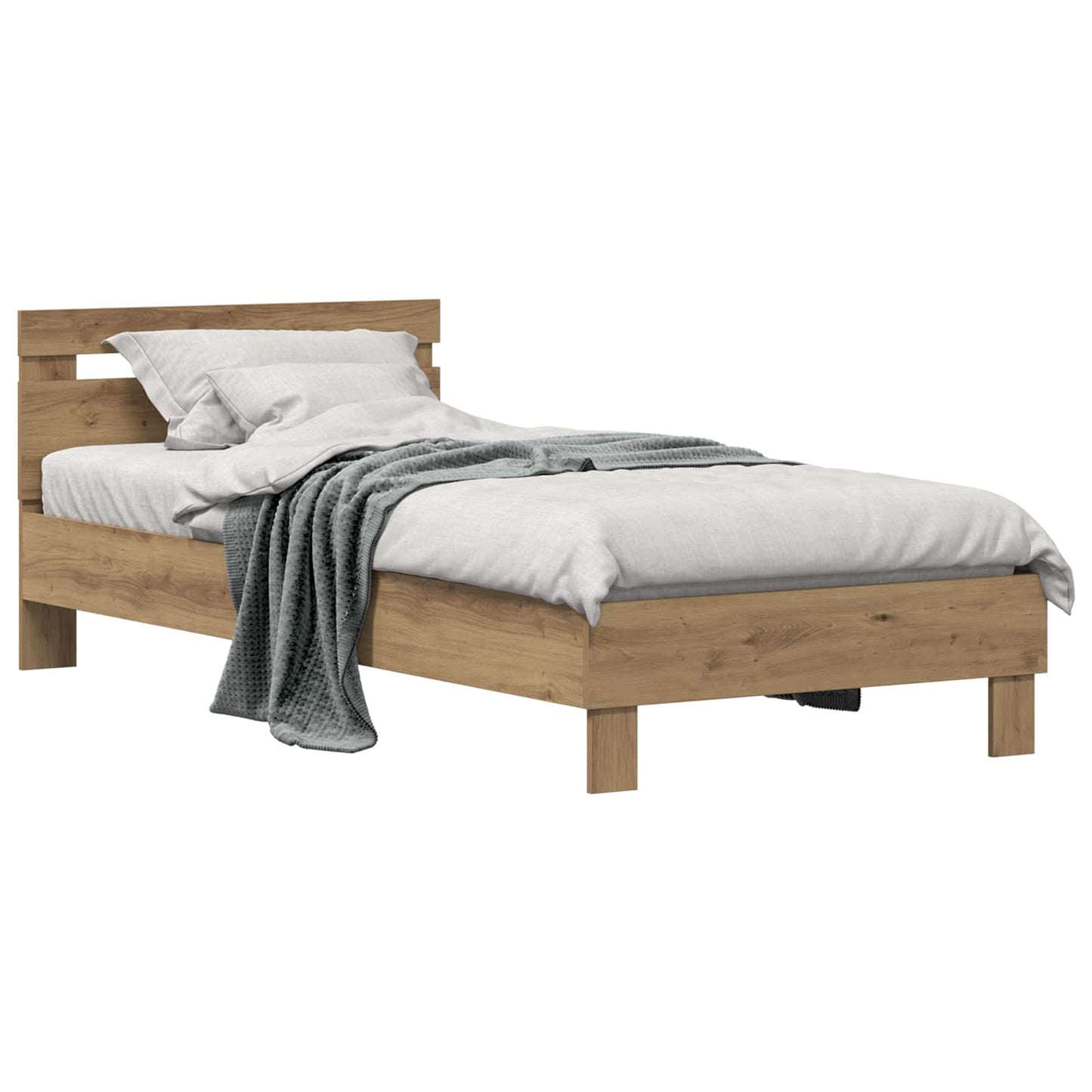 vidaXL Σκελετός Κρεβατιού Artisan Oak 98.5 x 200 εκ Επεξεργασμένο ξύλο