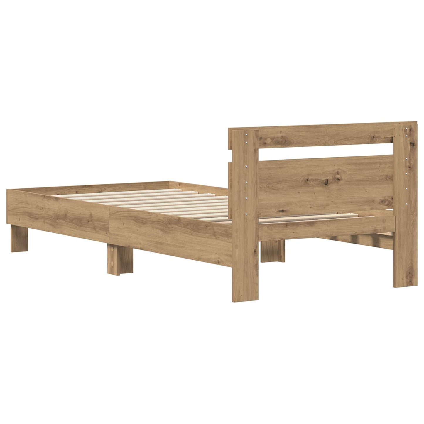 vidaXL Σκελετός Κρεβατιού Artisan Oak 75 x 190 cm Επεξεργασμένο ξύλο