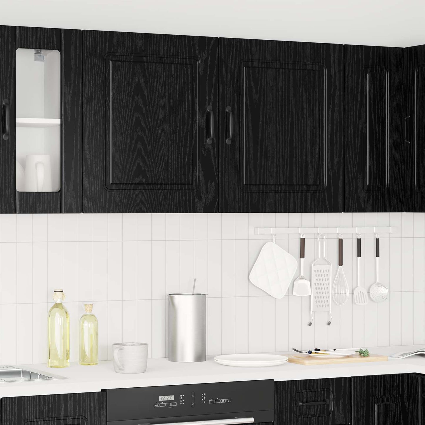 vidaXL Πάνελ πλυντηρίου πιάτων Kalmar Μαύρη Οξυά 50 x 31 x 60 εκ