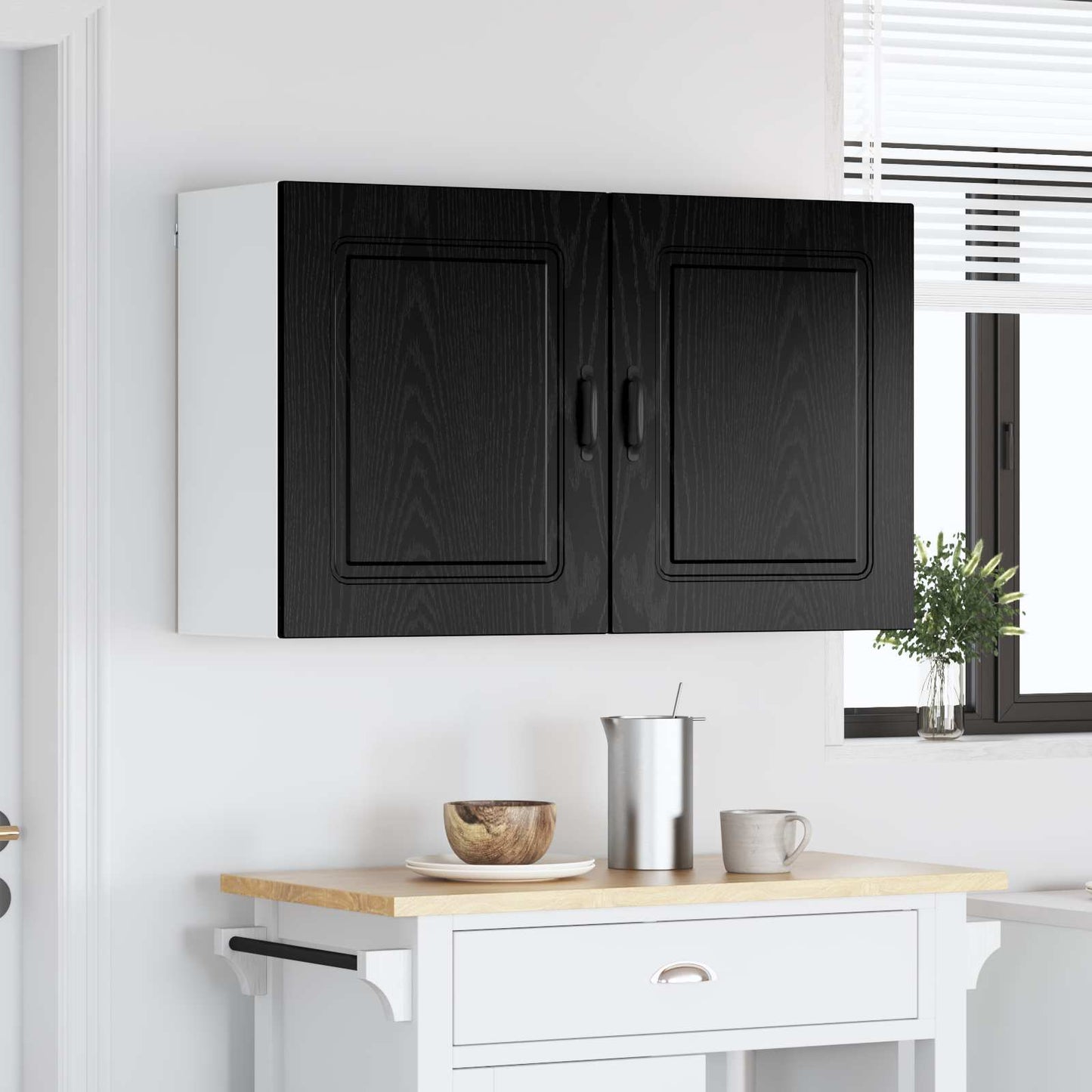 vidaXL Πάνελ πλυντηρίου πιάτων Kalmar 2 pcs Μαύρη Οξυά 50 x 31 x 60 εκ