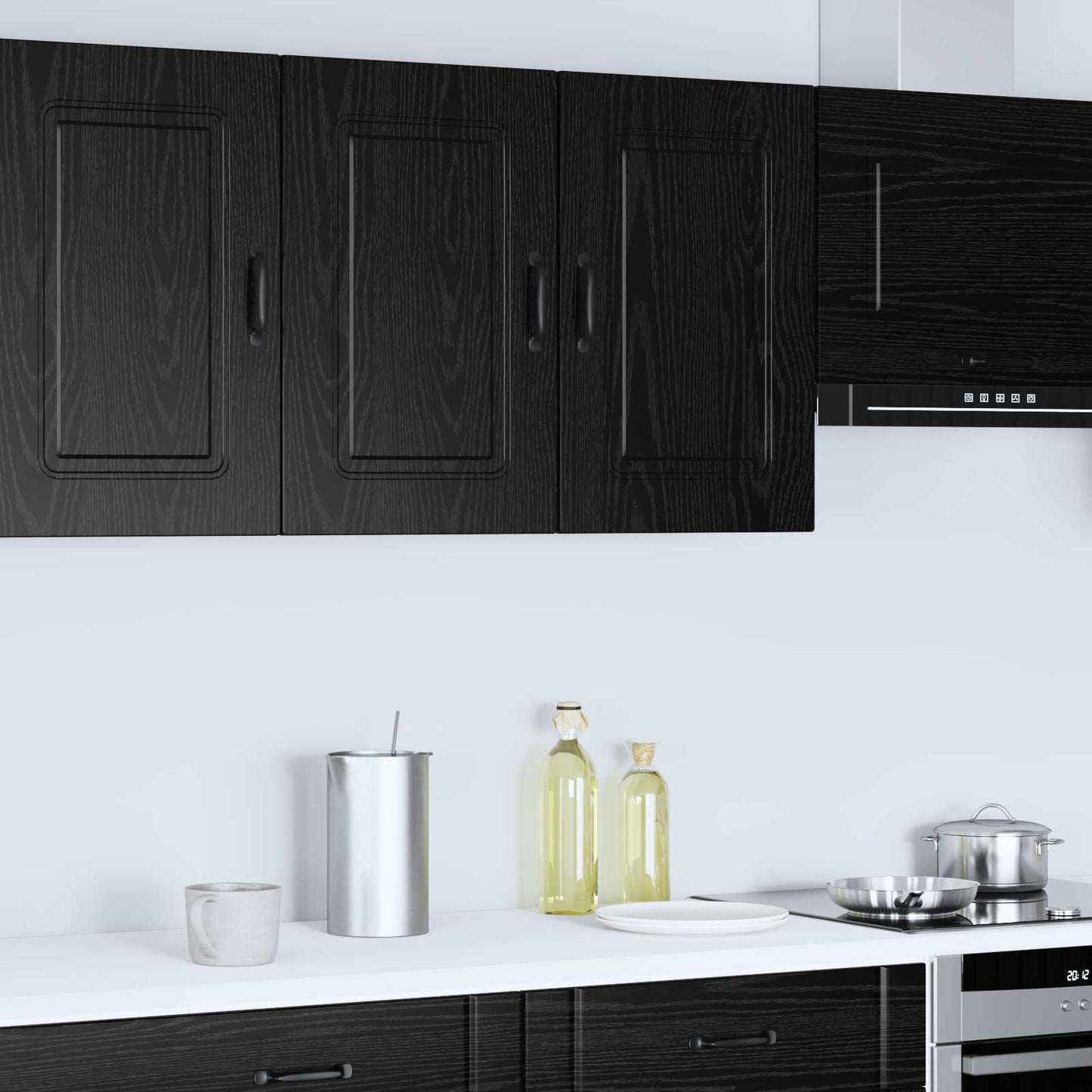 vidaXL Πάνελ πλυντηρίου πιάτων Kalmar Μαύρη Οξυά 80 x 31 x 60 εκ