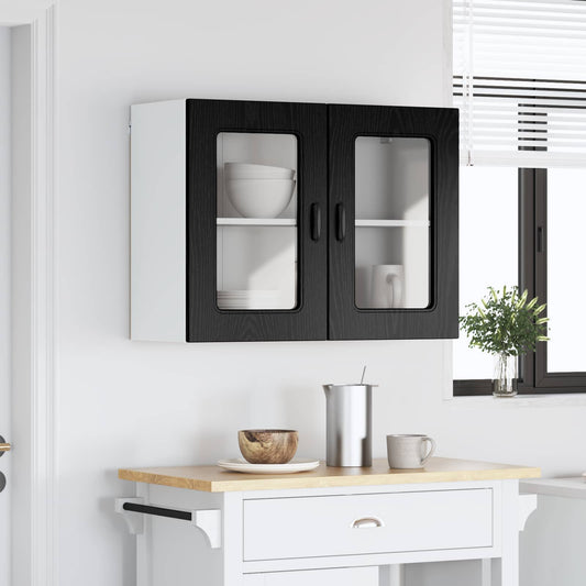 vidaXL Πάνελ πλυντηρίου πιάτων Kalmar Μαύρη Οξυά 80 x 31 x 60 εκ