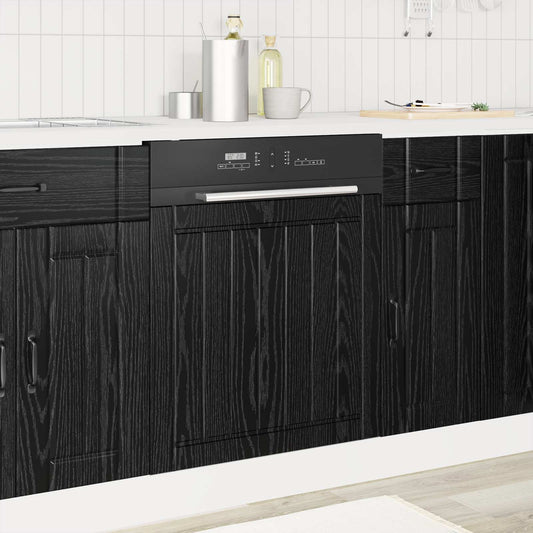 vidaXL Πάνελ πλυντηρίου πιάτων Lucca Μαύρη Δρυς 60 x 1,5 x 57 εκ