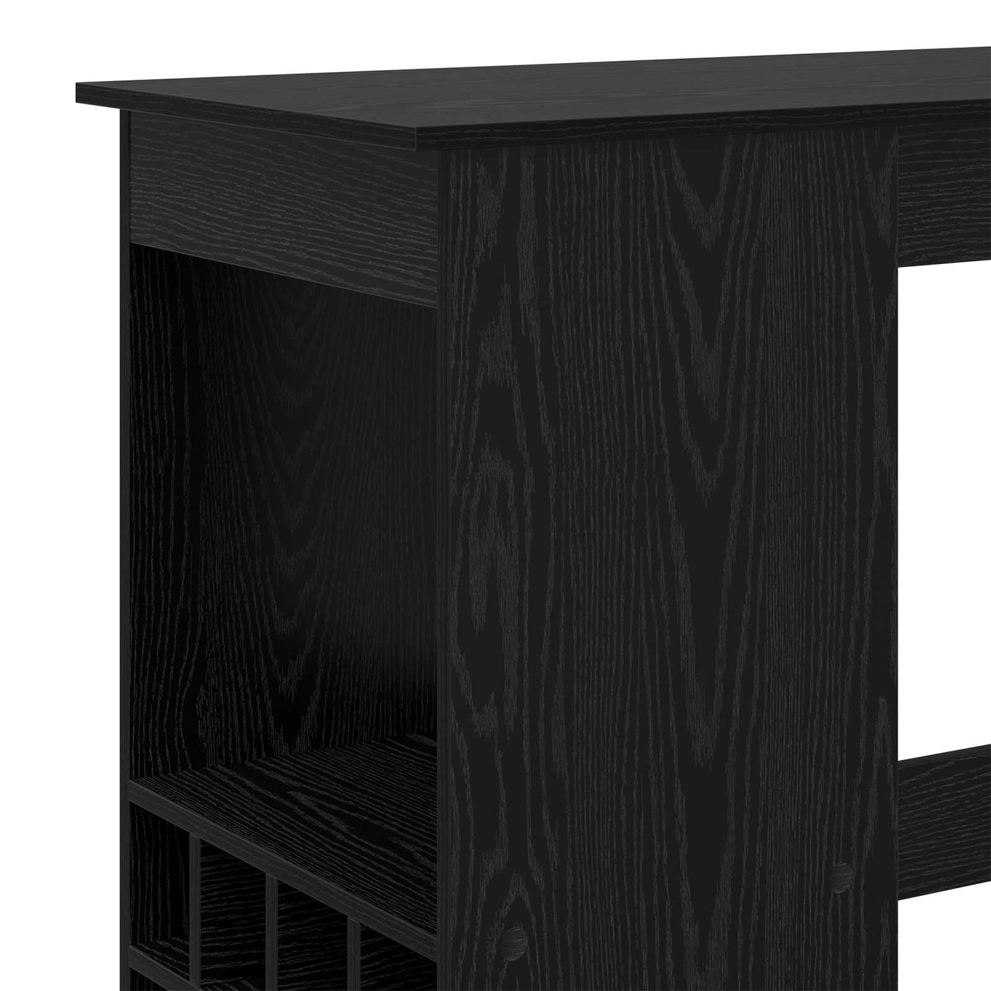 vidaXL Τραπέζι μπαρ Μαύρη Οξυά 90 x 47.5 x 103.5 εκ Επεξεργασμένο ξύλο