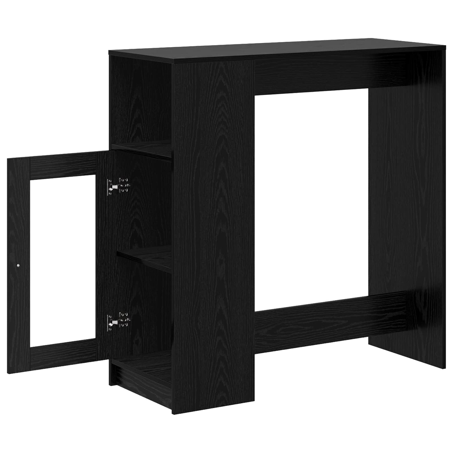 vidaXL Τραπέζι μπαρ Μαύρη Οξυά 101 x 40 x 103,5 εκ Επεξεργασμένο ξύλο