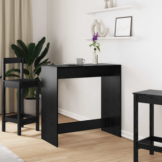 vidaXL Τραπέζι μπαρ 102 x 50 x 103,5 εκ. Επεξεργασμένο Ξύλο Μαύρη Οξυά
