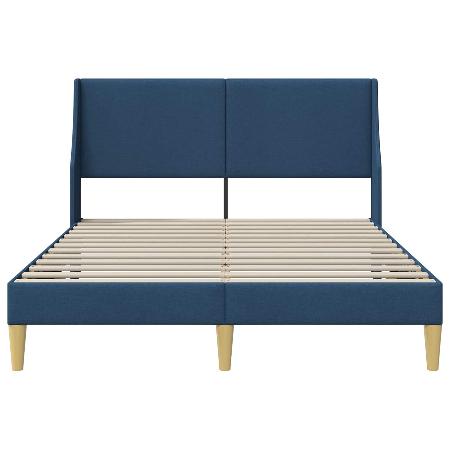 vidaXL Σκελετός Κρεβατιού Μονόχρωμο Μπλε 120 x 190 cm ύφασμα