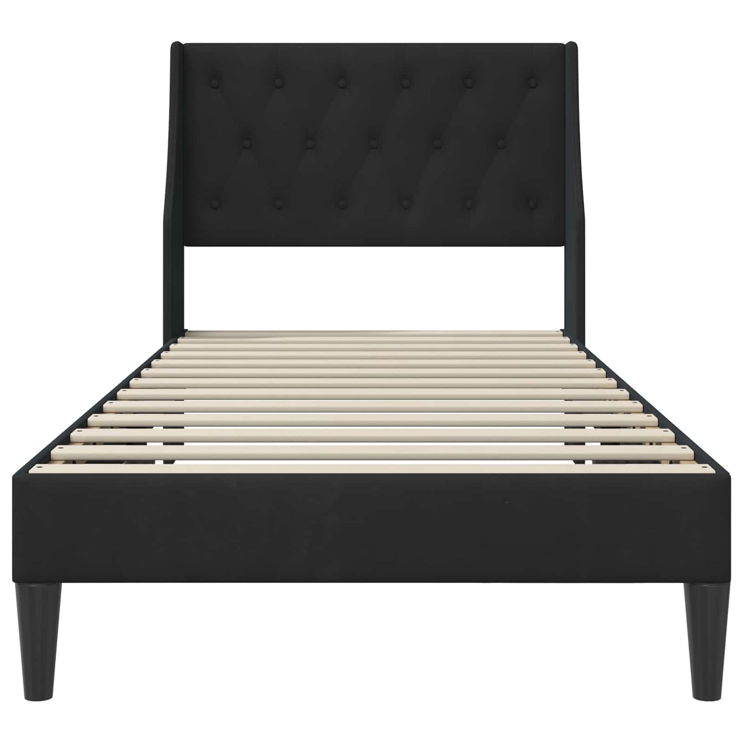 vidaXL Σκελετός Κρεβατιού με κεφαλάρι Μαύρο 80 x 200 cm Βελούδο