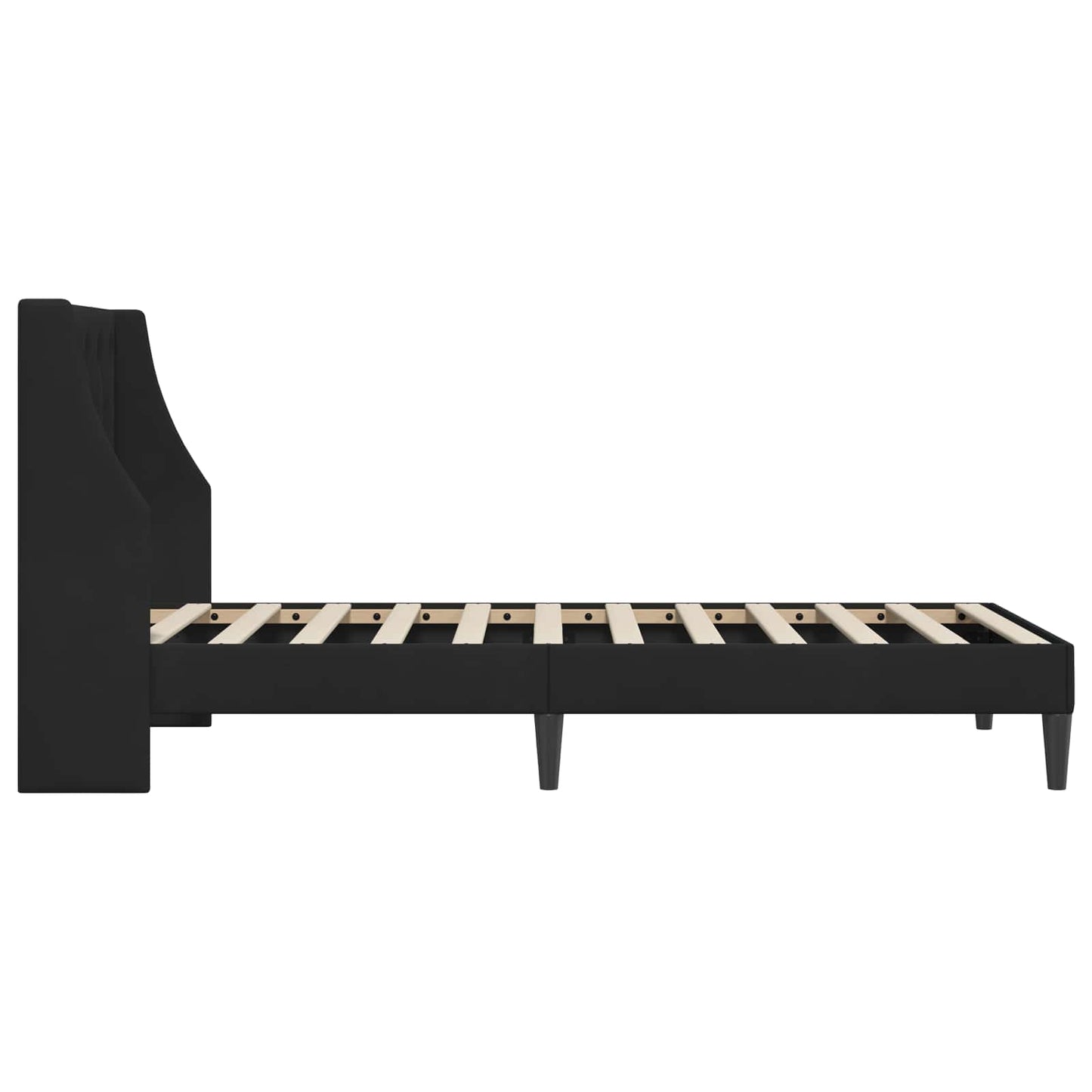 vidaXL Σκελετός Κρεβατιού με κεφαλάρι Μαύρο 90 x 200 cm Βελούδο