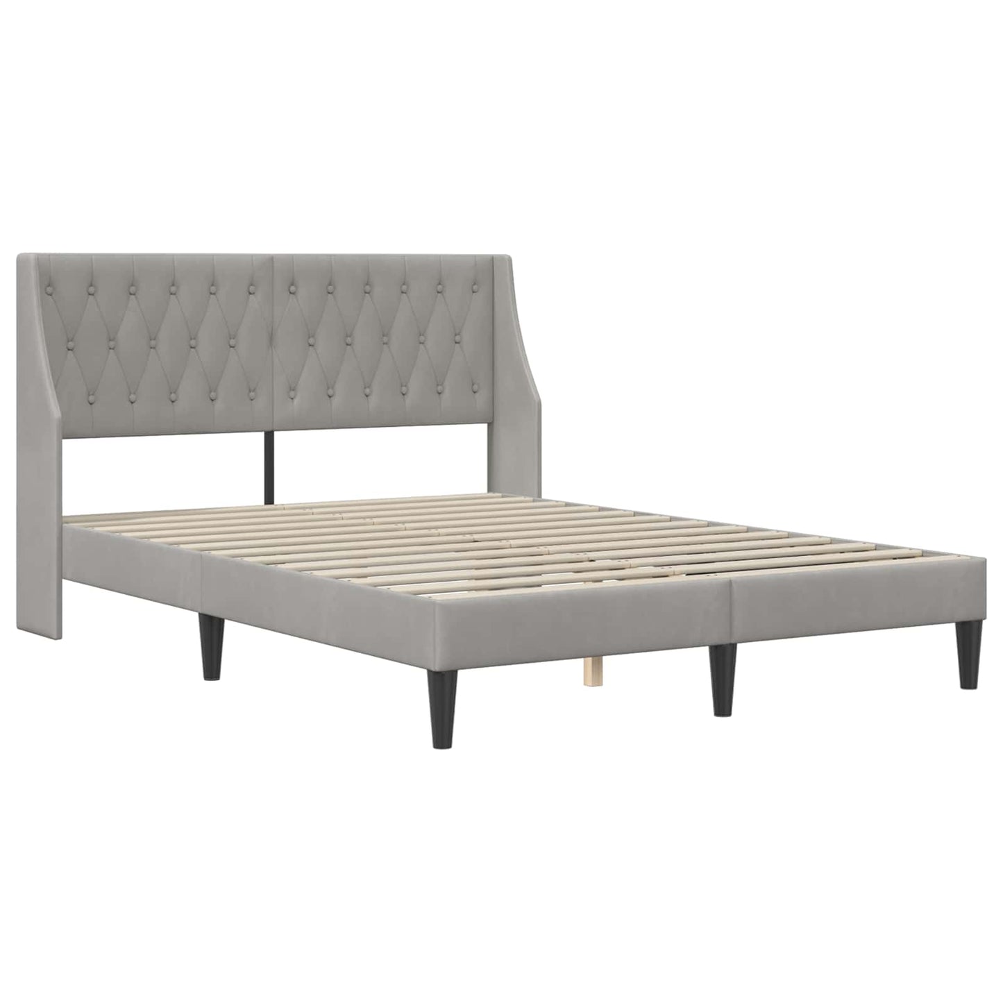 vidaXL Σκελετός Κρεβατιού Ανοιχτό γκρι 120 x 190 cm Βελούδο