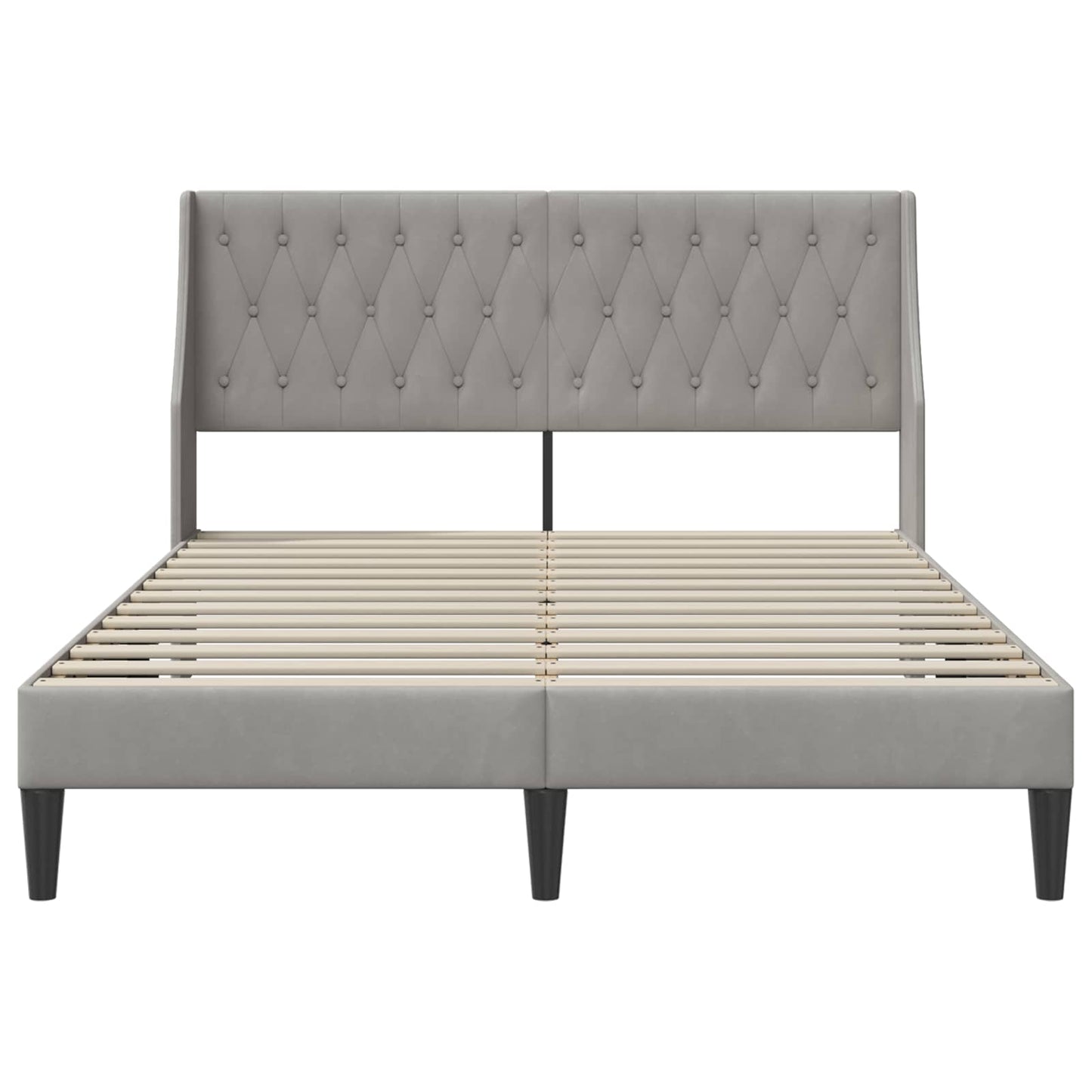 vidaXL Σκελετός Κρεβατιού Ανοιχτό γκρι 140 x 200 cm Βελούδο