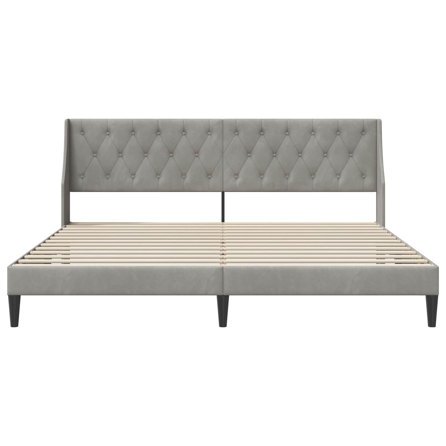 vidaXL Σκελετός Κρεβατιού Ανοιχτό γκρι 180 x 200 cm Βελούδο