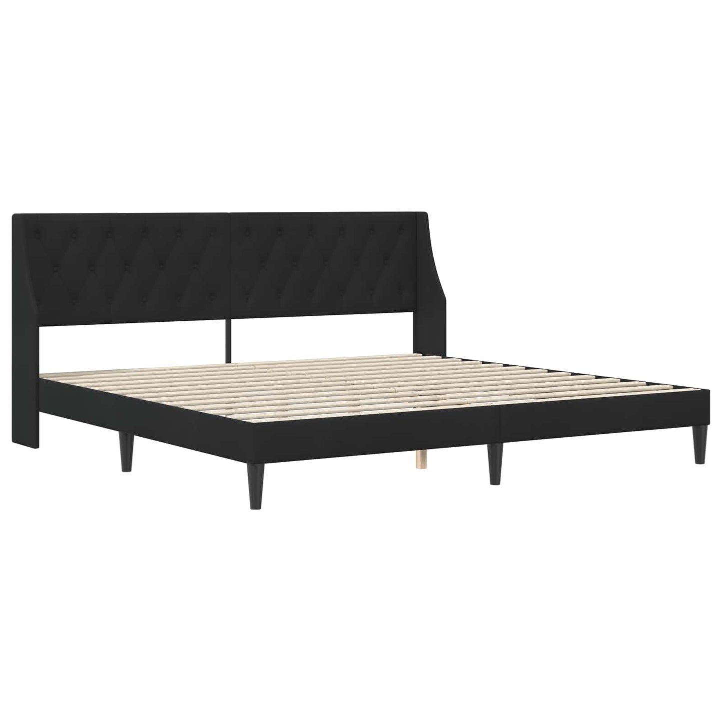 vidaXL Σκελετός Κρεβατιού με κεφαλάρι Μαύρο 180 x 200 cm Βελούδο