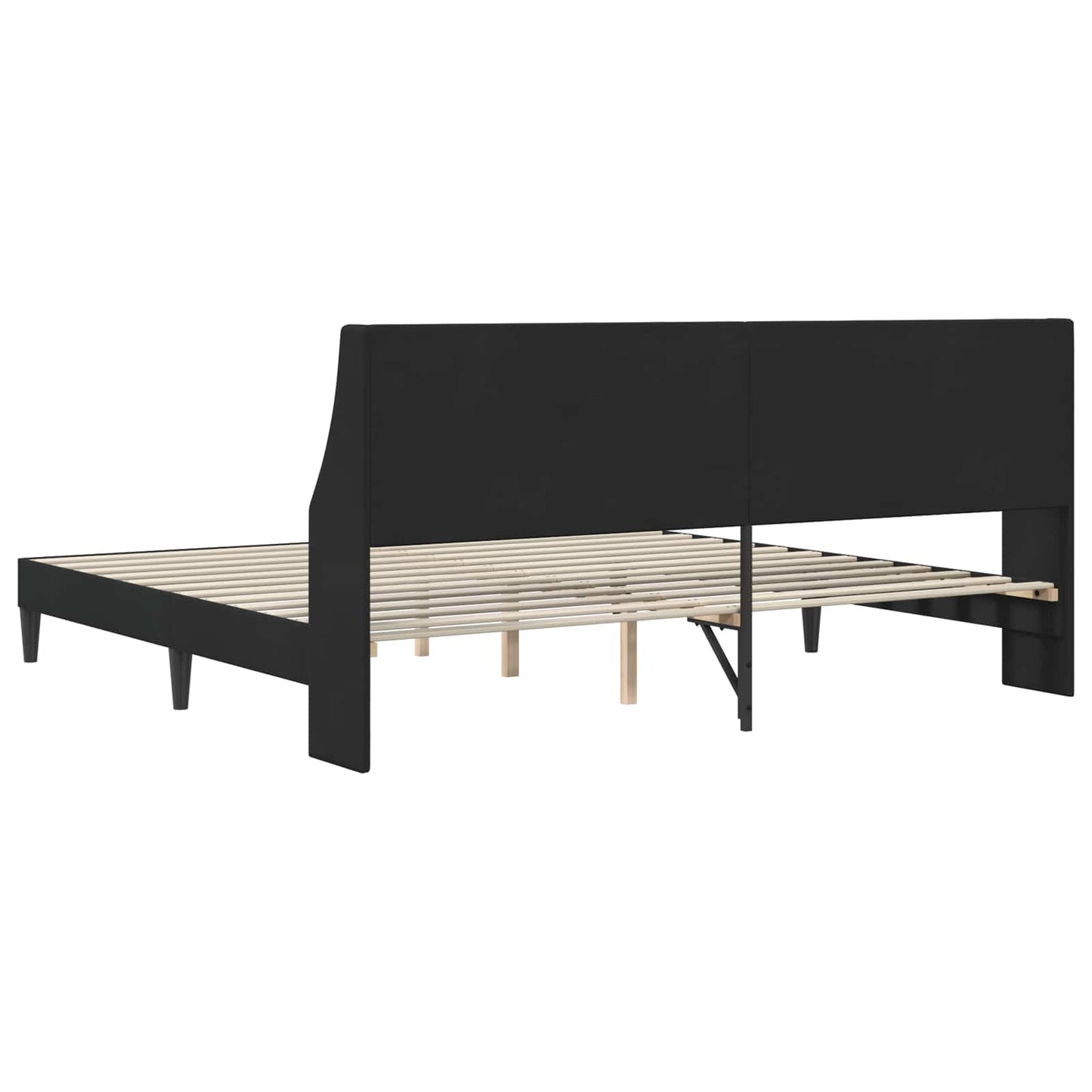 vidaXL Σκελετός Κρεβατιού με κεφαλάρι Μαύρο 180 x 200 cm Βελούδο