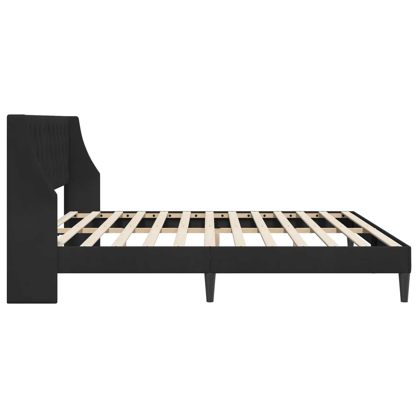 vidaXL Σκελετός Κρεβατιού με κεφαλάρι Μαύρο 180 x 200 cm Βελούδο